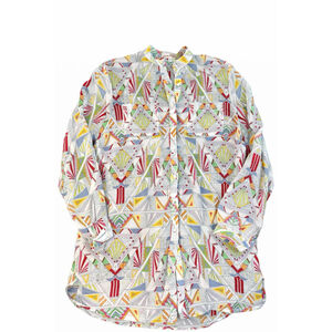 Mara Hoffman Colorful Silk ButtonDown Shirt S